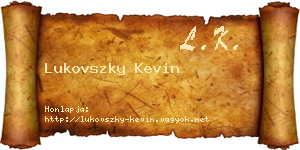 Lukovszky Kevin névjegykártya